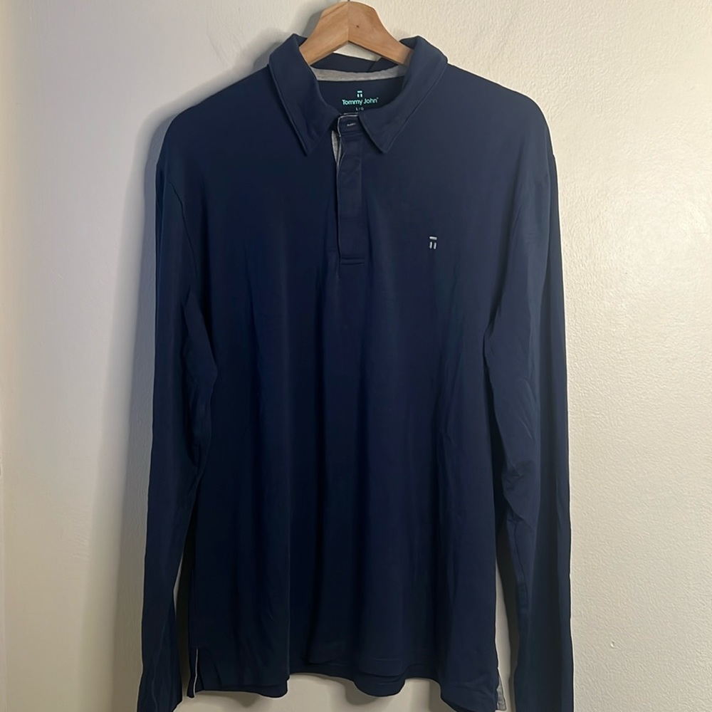 Tommy John Long Sleeve Comfort Polo Men’s Size Large